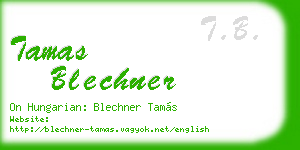 tamas blechner business card